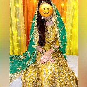Mehndi Mayoun lehenga choli